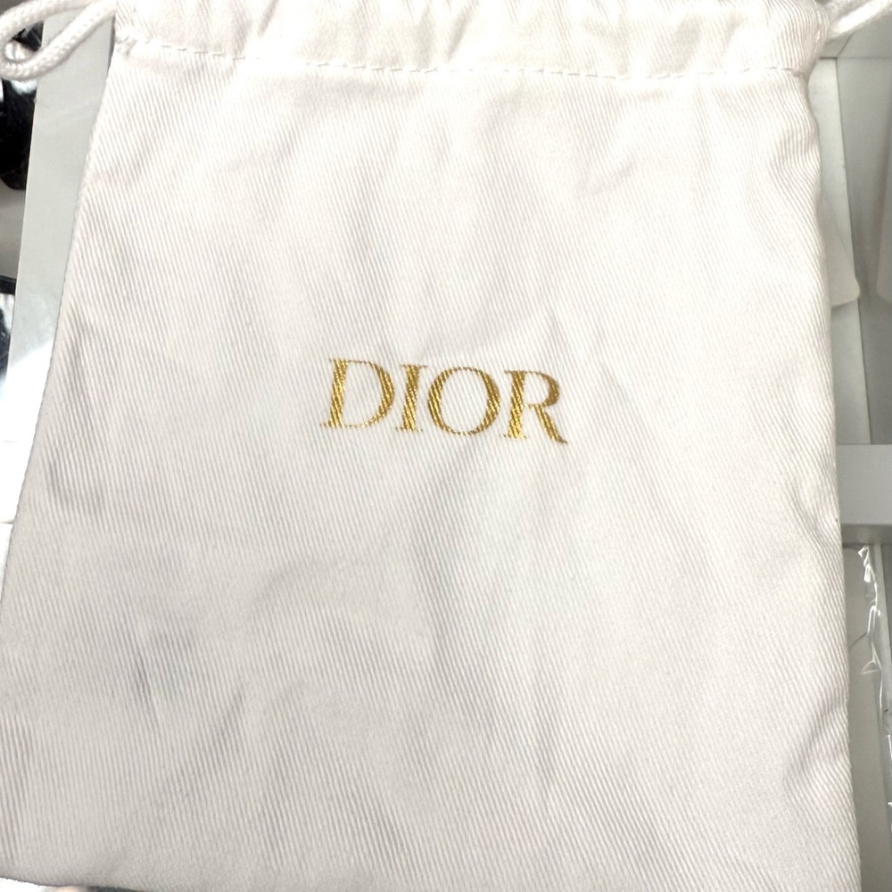 Dior White and Gold Luxury mini Shopping Bag